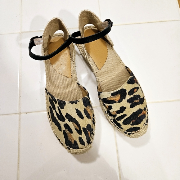 Penelope Chilvers Rita Leopard Suede Espadrilles Size 38 - Picture 3 of 13